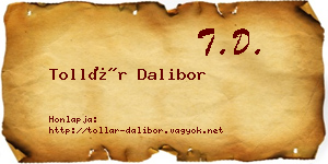 Tollár Dalibor névjegykártya
